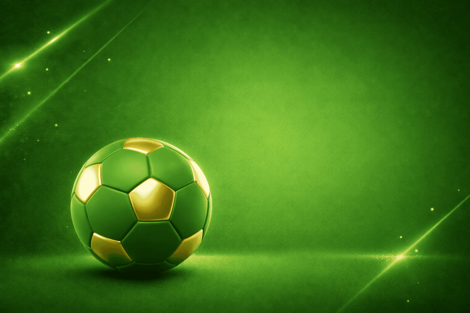 Football on green background